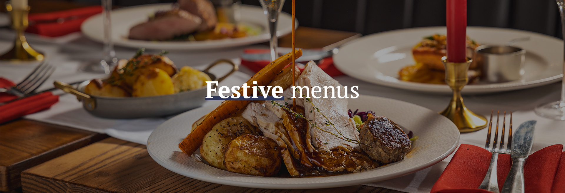 Christmas menu at The Royal Oak